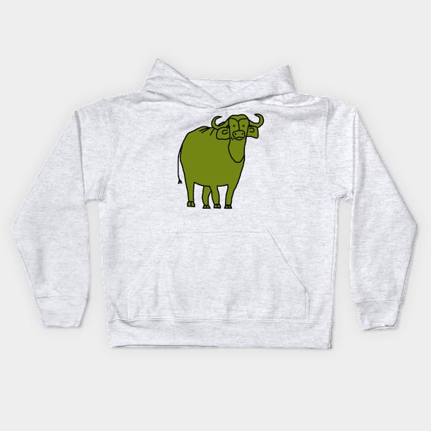 Green Ox Kids Hoodie by ellenhenryart